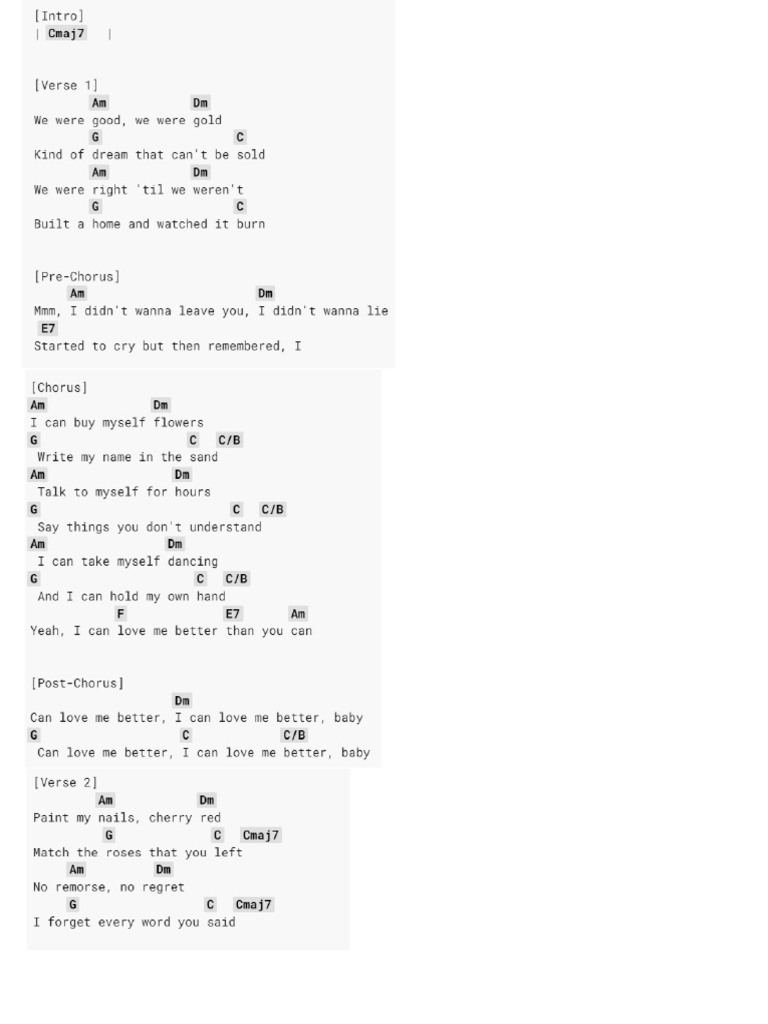 Flowers Miley Cyrus PDF