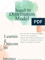 Chapter 8 Part 2 Distribution Model