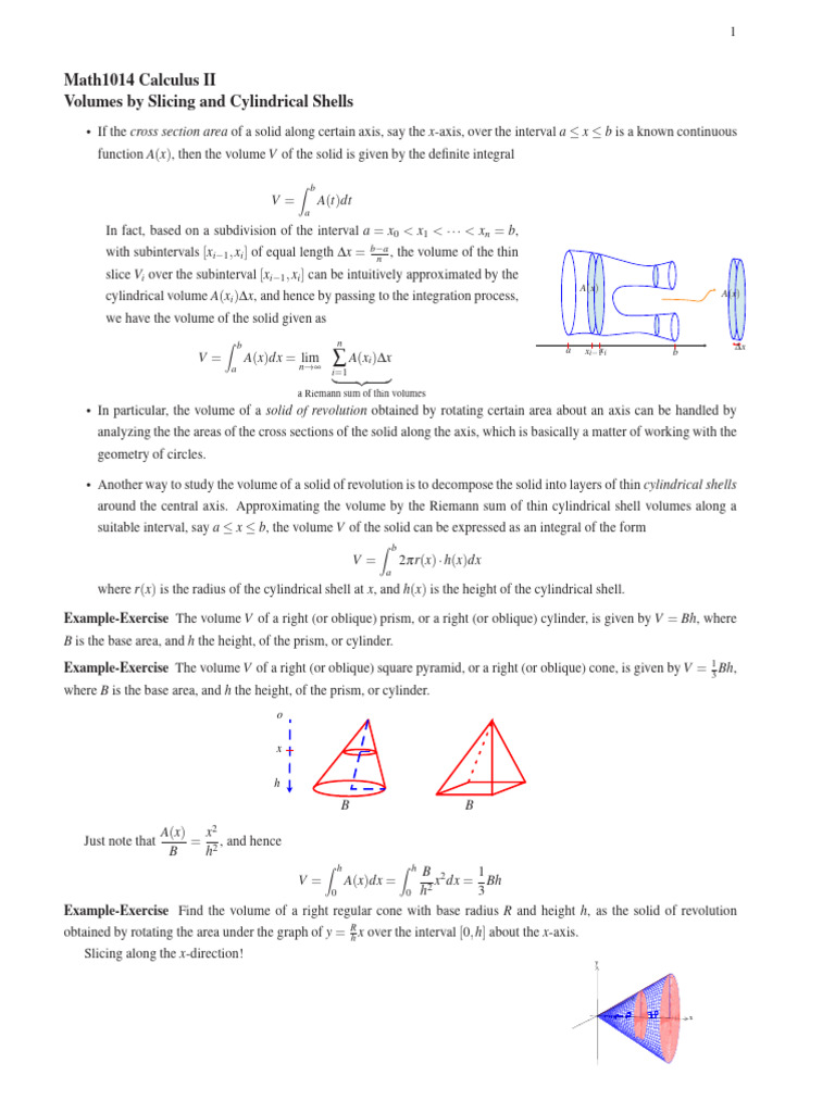Volume of a Sphere via Cylindrical Shells | PDF