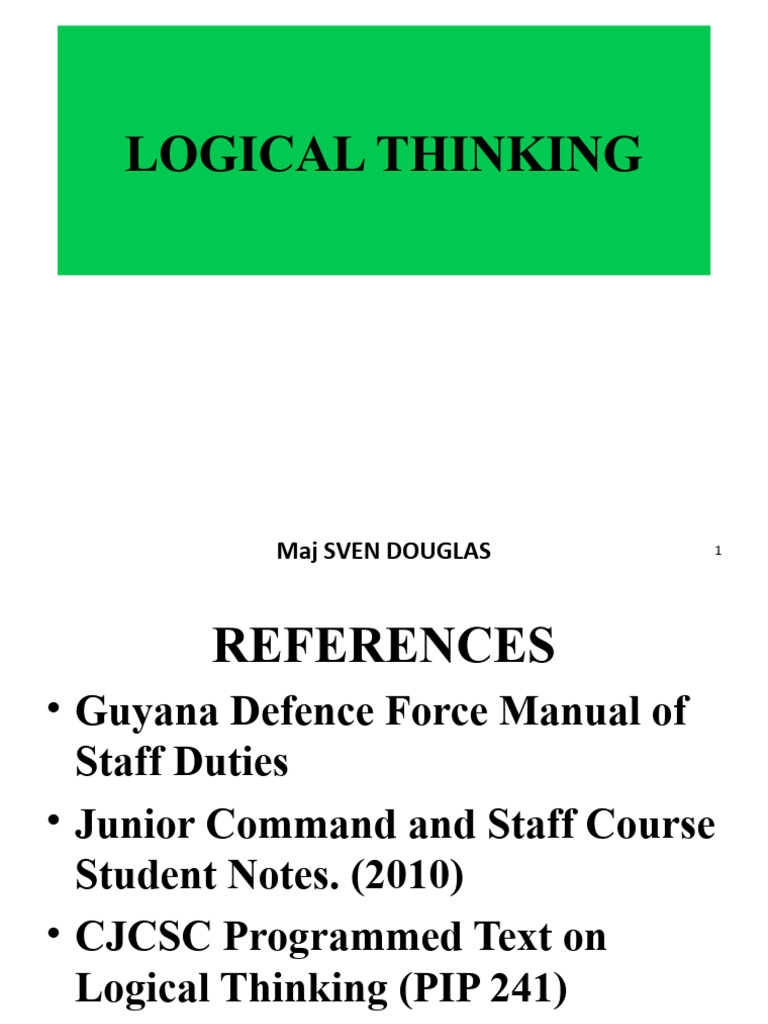 Logical thinking pdf logic thought