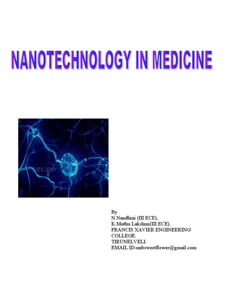 Nano Technology in Medicine | PDF | Nanotechnology | Nanomedicine