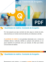 Quantidade de Matéria. Constante de Avogadro. Massa Molar.