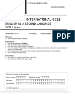 9280 International Gcse English As A Second Language Writing Question Paper v2