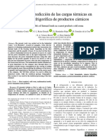 Modelos de Predicción de Las Cargas Térmicas en Una Cámara Frigorífica de Productos Cárnicos