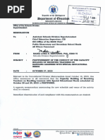 DM Postponement of The Conduct of The Capacity Building of Receiving Teachers On Handling Learners With Special Educational Needs