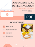 THUYẾT TRÌNH ACID CITRIC