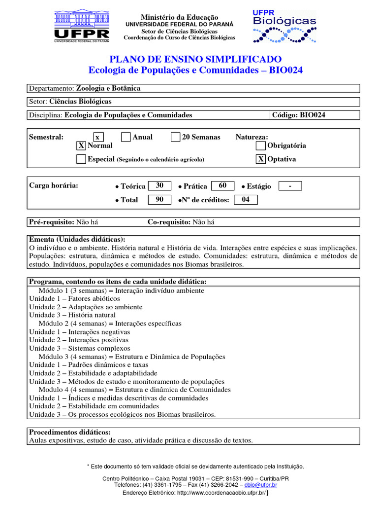 Bio024 Eco Pop E Comunidades Download Grátis Pdf Biologia Science