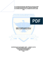 Alteración Del Patrón Nutricional-Metabólico en Escolares de 8 A 10 Años, en Instituciòn Educativ