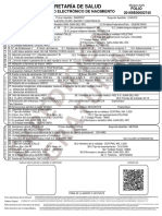 Folio Certificado Electrónico de Nacimiento: Medico