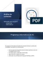 Análise de Conteúdo - Programas Informáticos