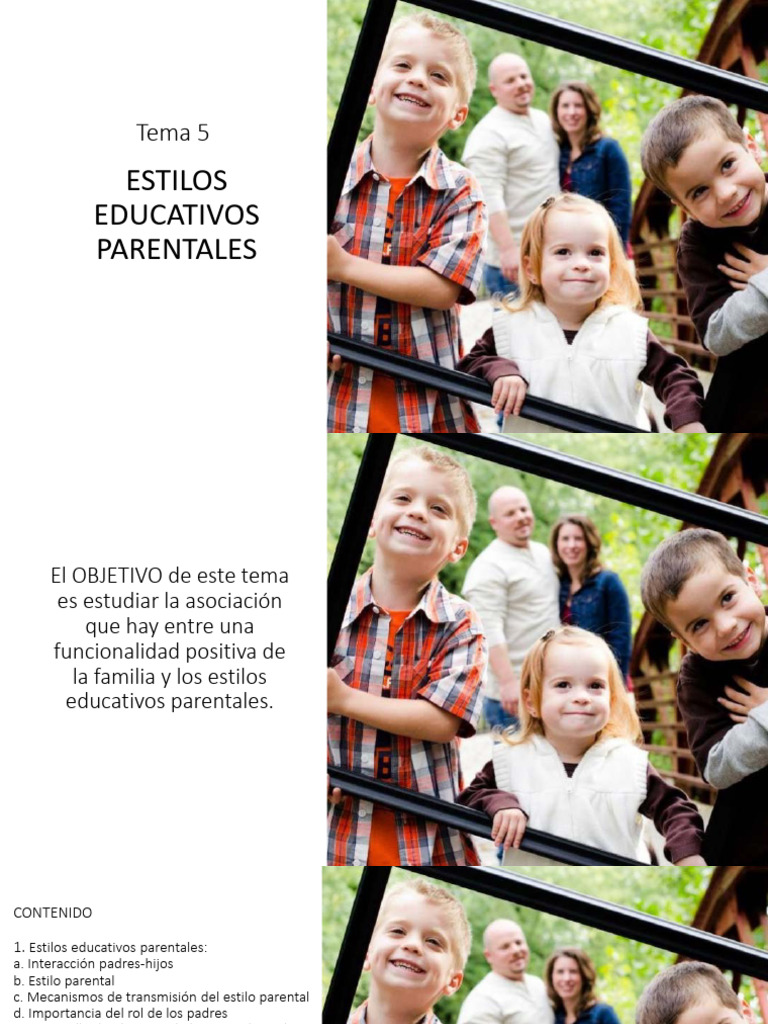 Fse Tema 5 23 24 Estilos Parentales Pdf Comportamiento Familia