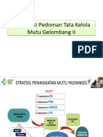 Sosialisasi Pedoman Tata Kelola Mutu Gelombang II