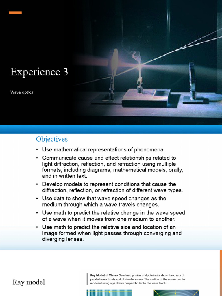 Experience 3 Wave Optics Diffraction PDF