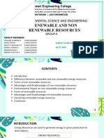 Renewable and Non Renewable Resources: Environmental Science and Engineering