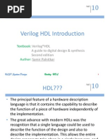 Verilog HDL Introduction: Textbook