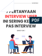 Pertanyaan Interview User