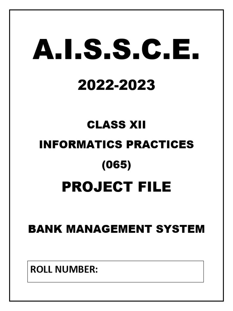 Bank Management System Project Report | PDF | Computers