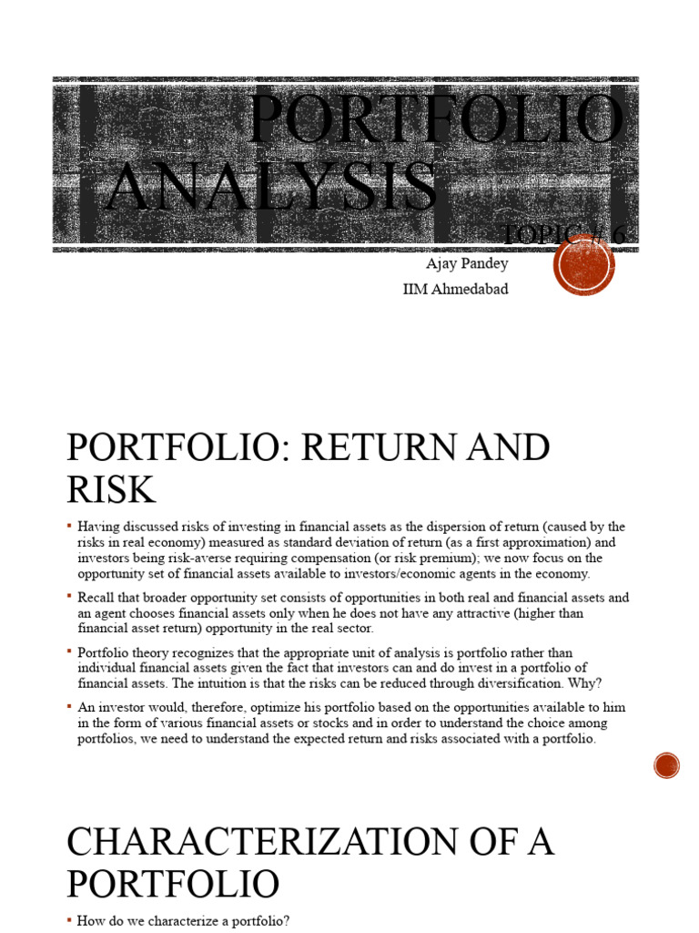 5 Portfolio Theory PDF Modern Portfolio Theory Diversification