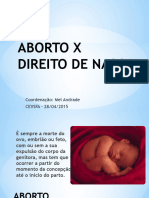 Aborto X Direito de Nascer