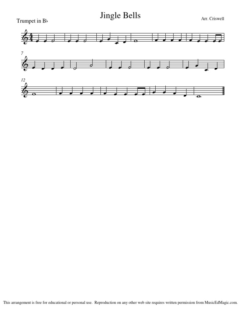 Jingle Bells Trumpet | PDF