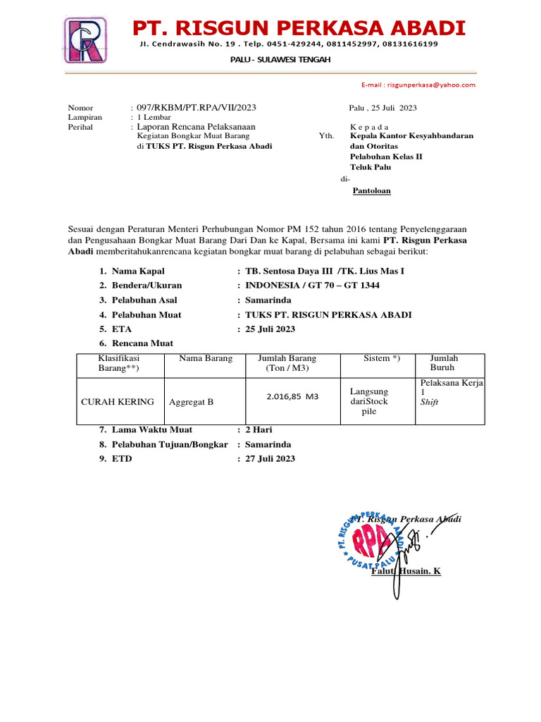 RKBM Sentosa Daya III | PDF