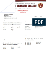 Examen Mensual: Química