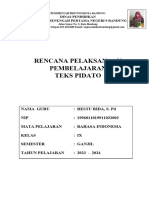 RPP Teks Pidato Kelas 9