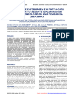 O Cuidado de Enfermagem E O Port-A-Cath Ou Cateter Totalmente Implantado em Pacientes Oncologicos: Uma Revisão Da Literatura