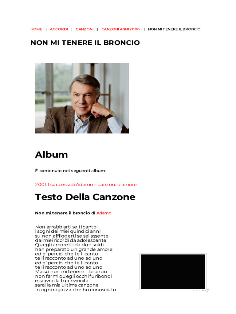 Non Mi Tenere Il Broncio - Wikitesti | PDF