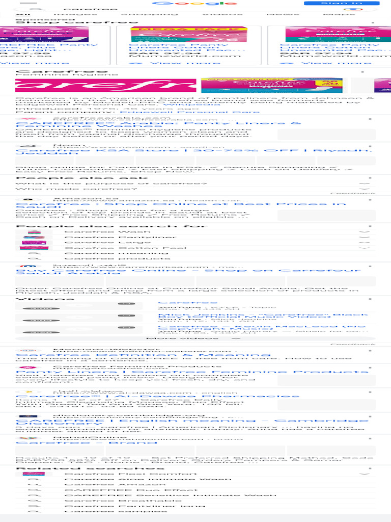 Carefree Google Search PDF