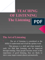 The Teaching of Listening