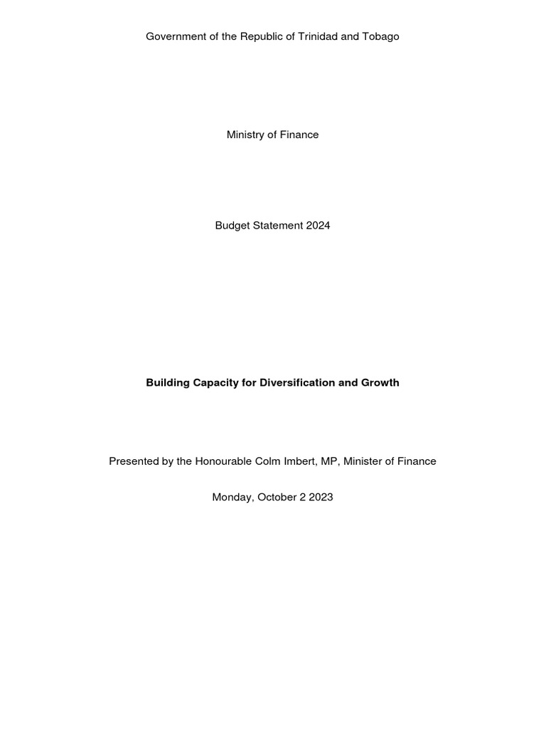 2023.10.02 2024 Budget Statement PDF Fiscal Policy Inflation