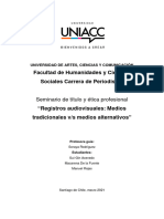 Registros Audiovisuales Medios Tradicionales Vs Medios Alternativos