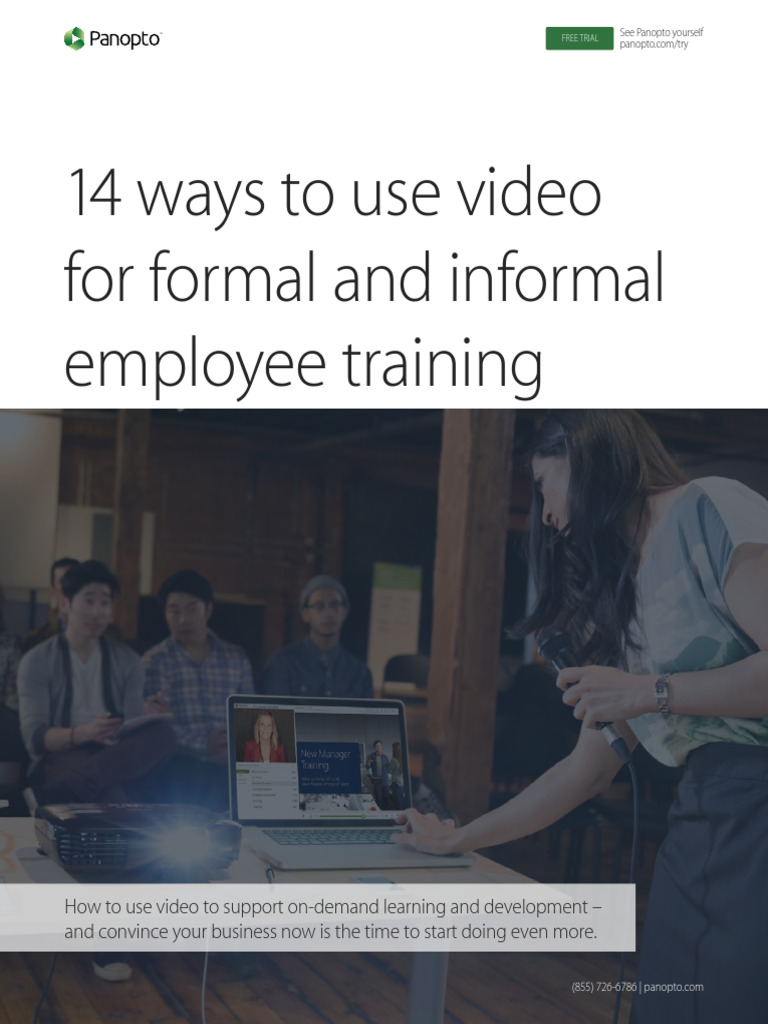 14 Ways To Use Video For Formal and Informal Learning Panopto White | PDF