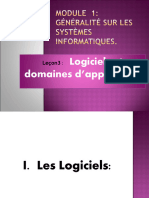 Logiciels Et Domaines D'application: Leçon3