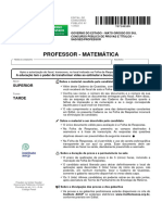 Professor - Matemática: Prova