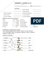 Grammar A - Lesson 13-14