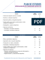 Plan Estudios Periodismo Deportivo