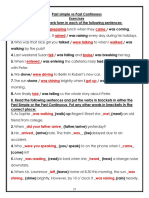 Past Simple Vs Past Continuous