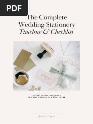Wedding stationery timeline