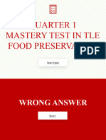 Mastery Test in TLE 9