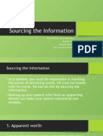 Sourcing The Information