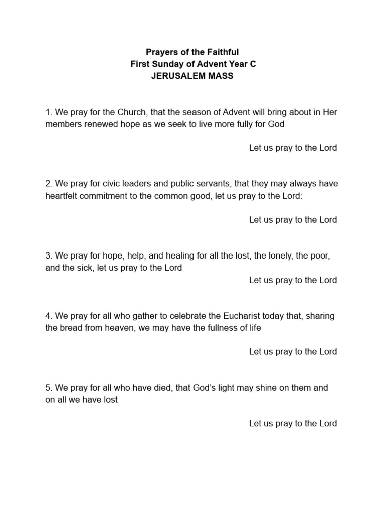 Prayers of The Faithful PDF