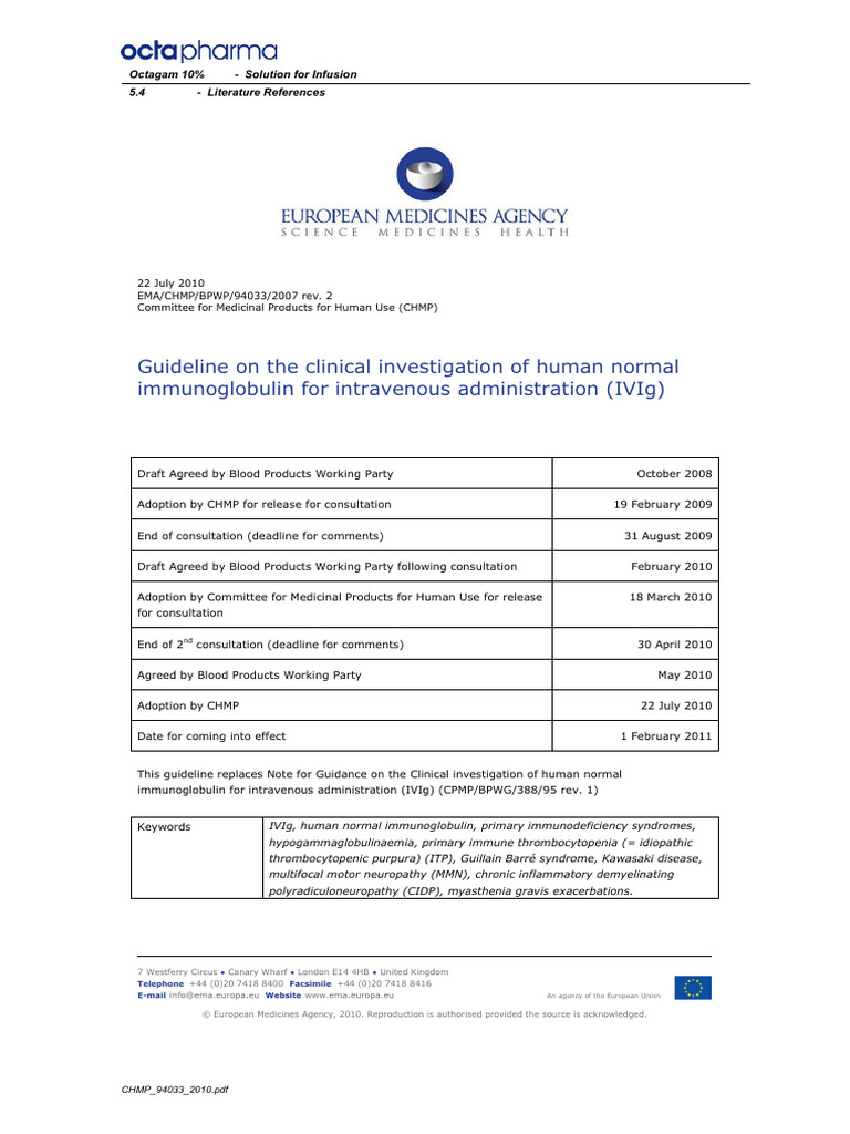 Ema Guideline Clinical PDF Epidemiology Medical Specialties