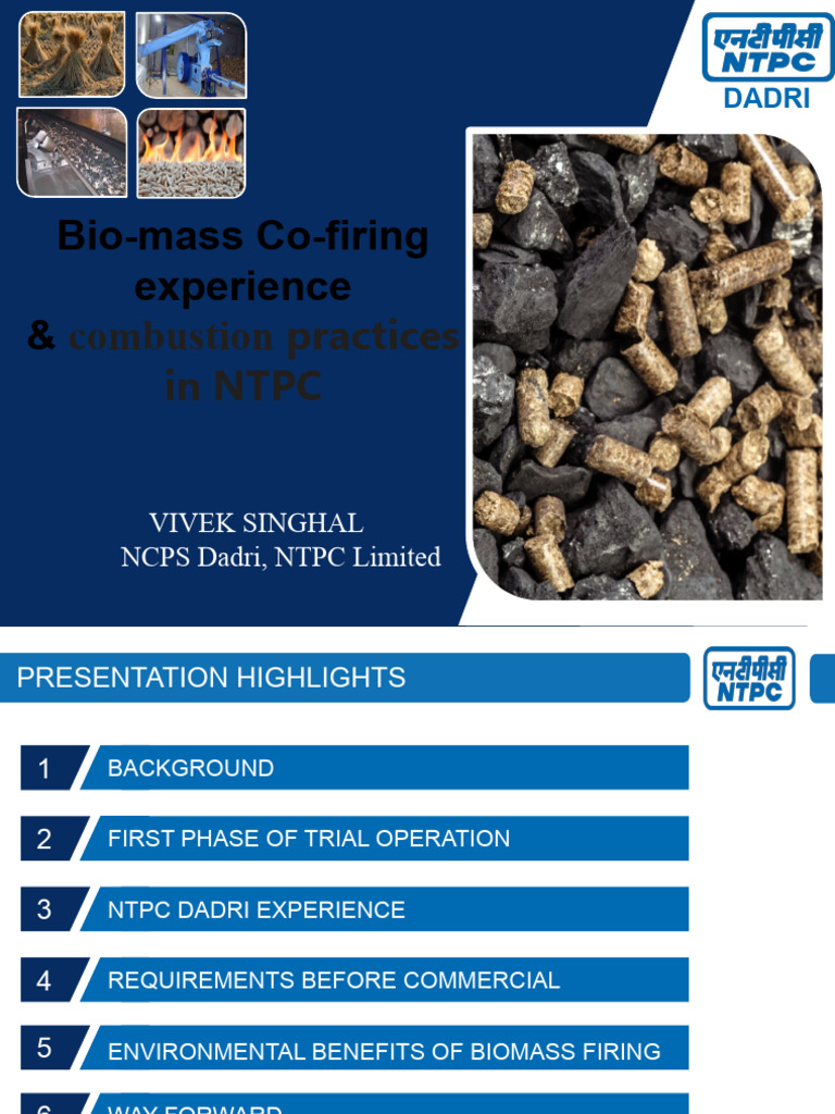 NTPC Dadri Biomass Co-Firing Overview | PDF | Coal | Nature