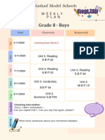 Weekly Plan - 2023-2024 - Grade 8