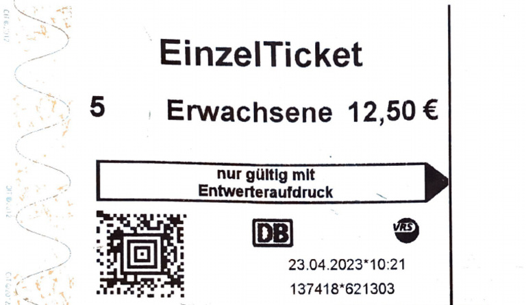 train ticket from dus to koln | PDF