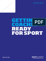 Sportscotland - August 2020 - Getting Coaches Ready For Sport
