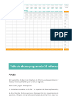 Tabla de Ahorro Programado 10 Millones