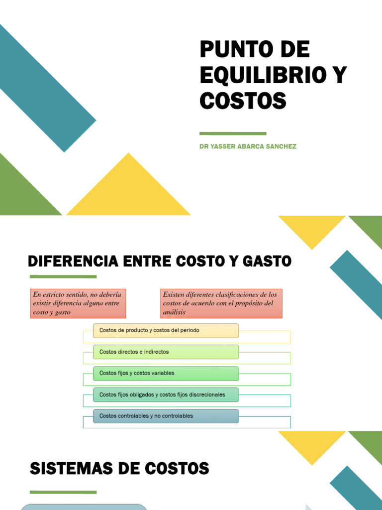 Punto de Equilibrio y Costos | PDF | Negocios | Informática